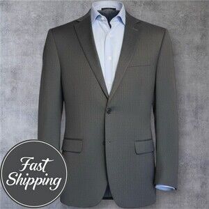 JOS A BANK Slim fit Mens Blazer Sport Coat Two Button Suit Jacket 44R Gray